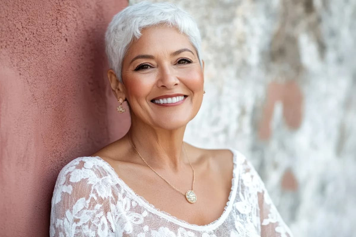 Smiling older woman with a restored, natural-looking smile